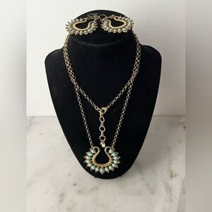 Elegant Gold and Turquoise Necklace Set by Lucky brand